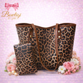 Leopard Tote Bag Combo | 2pcs/Set Women's Large Capacity Leopard Pattern Handbag