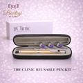 The Clinic Black Reusable Pen Case with Needle Set