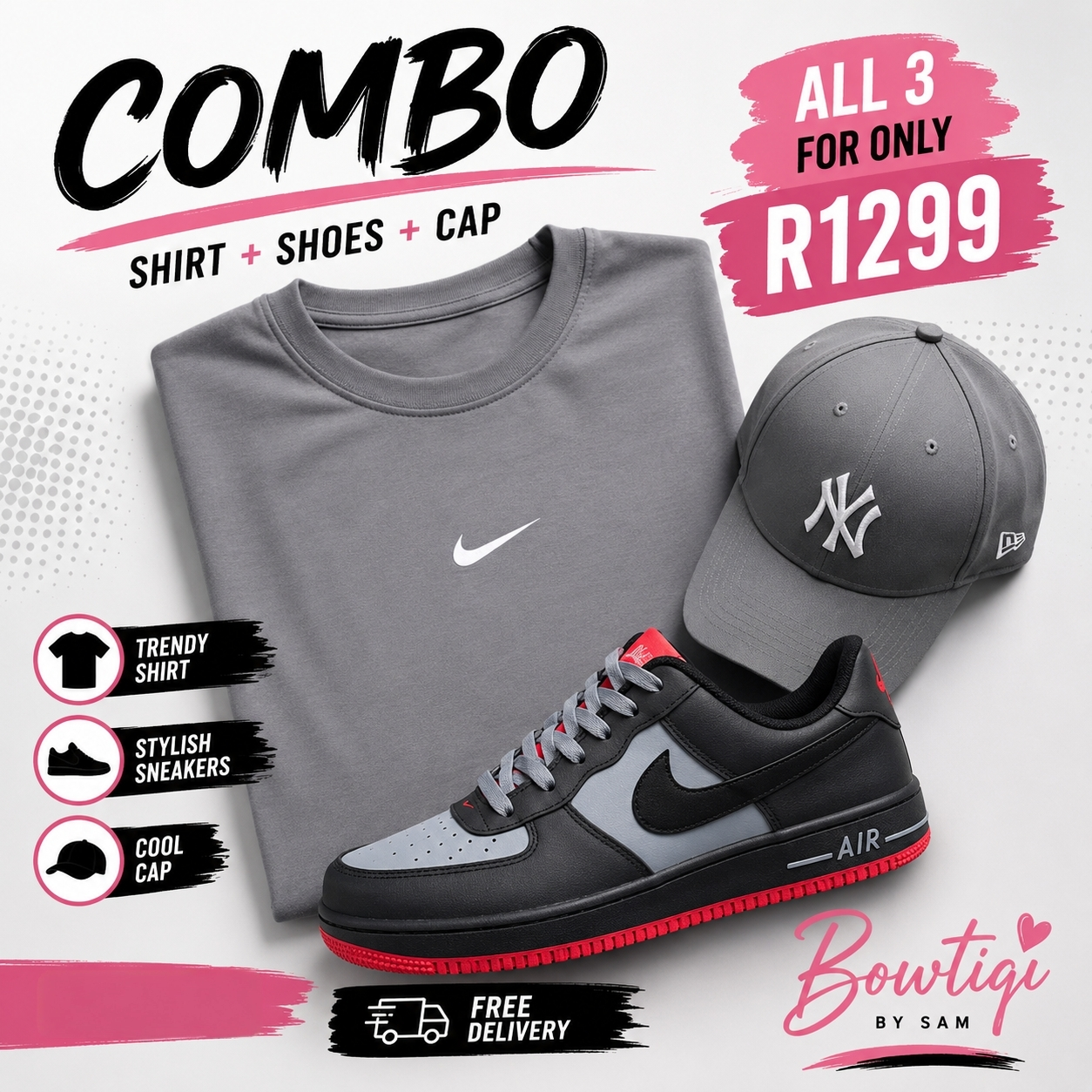 Nike Grey Hat Combo