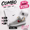 Nike White Hat Combo