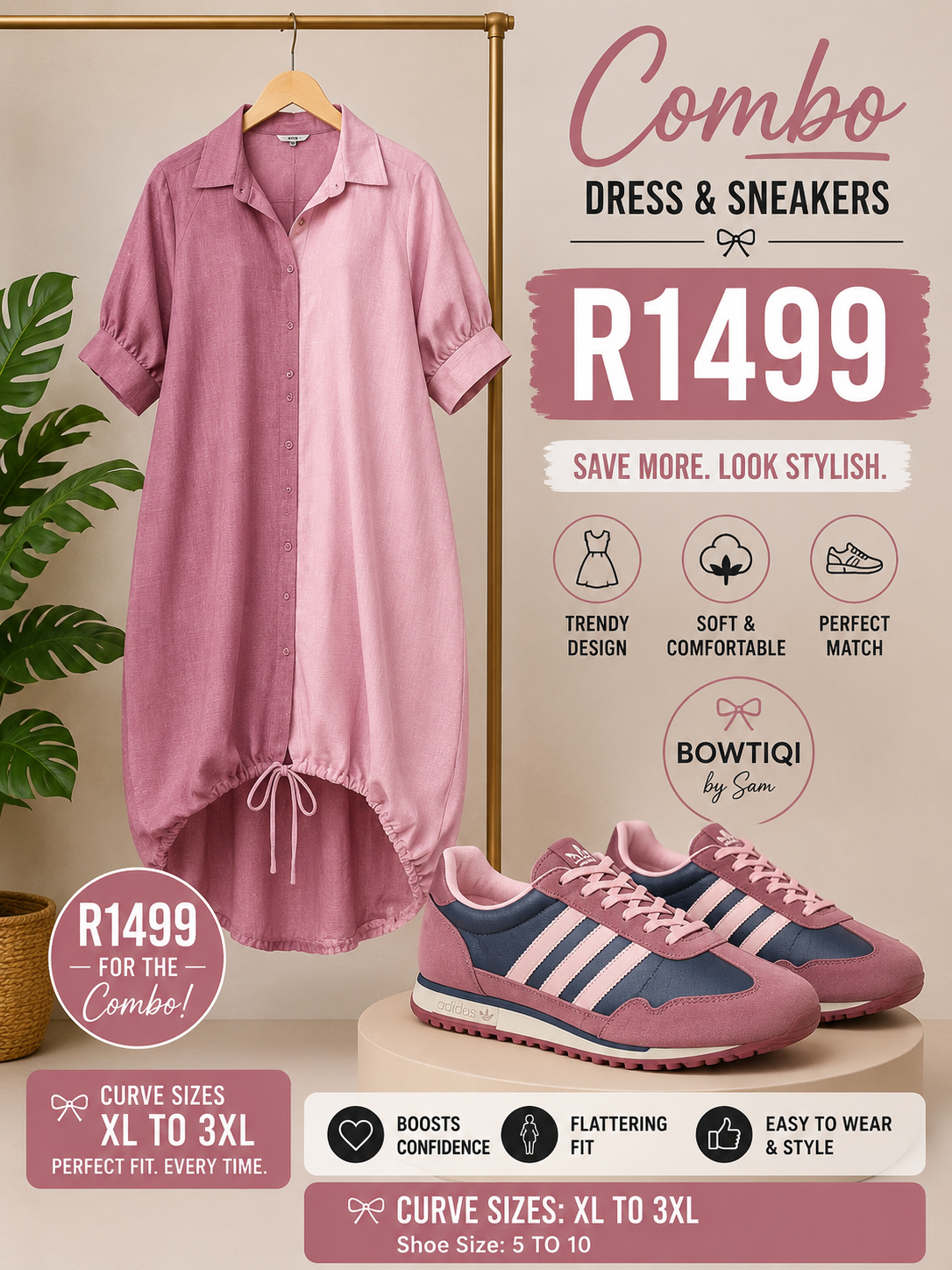 Curvey Pink Combo