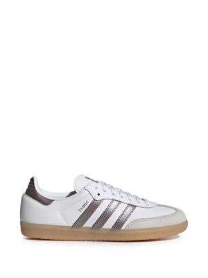 Samba White/ Silver Stripe