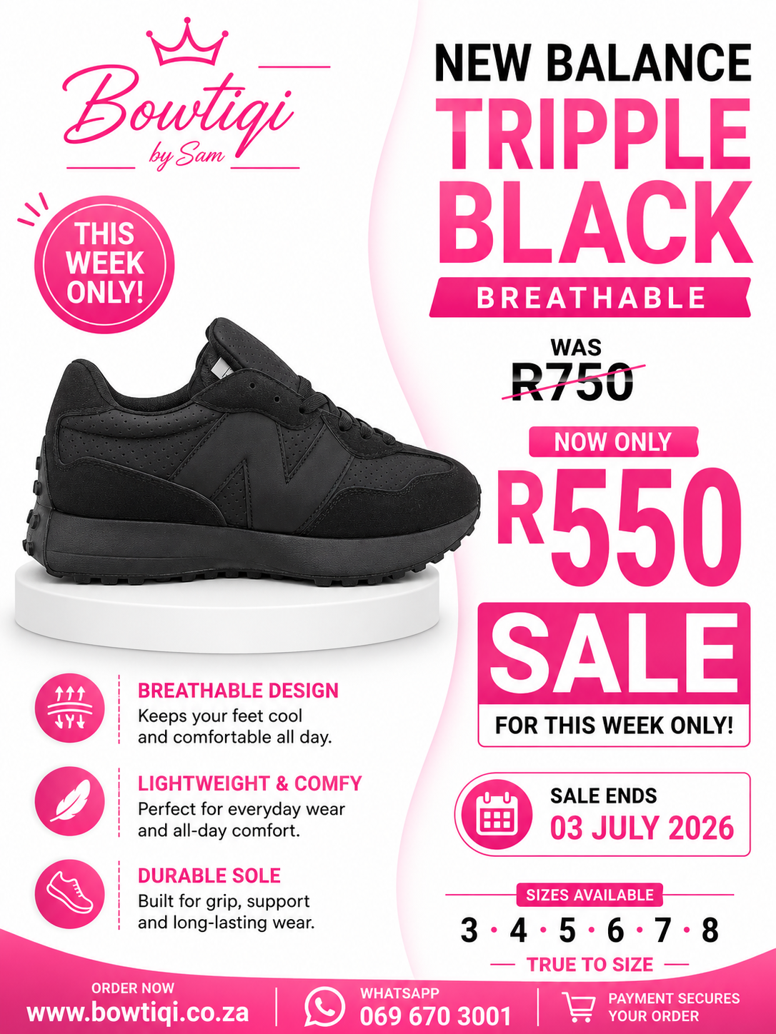 New Balance Tripple Black
