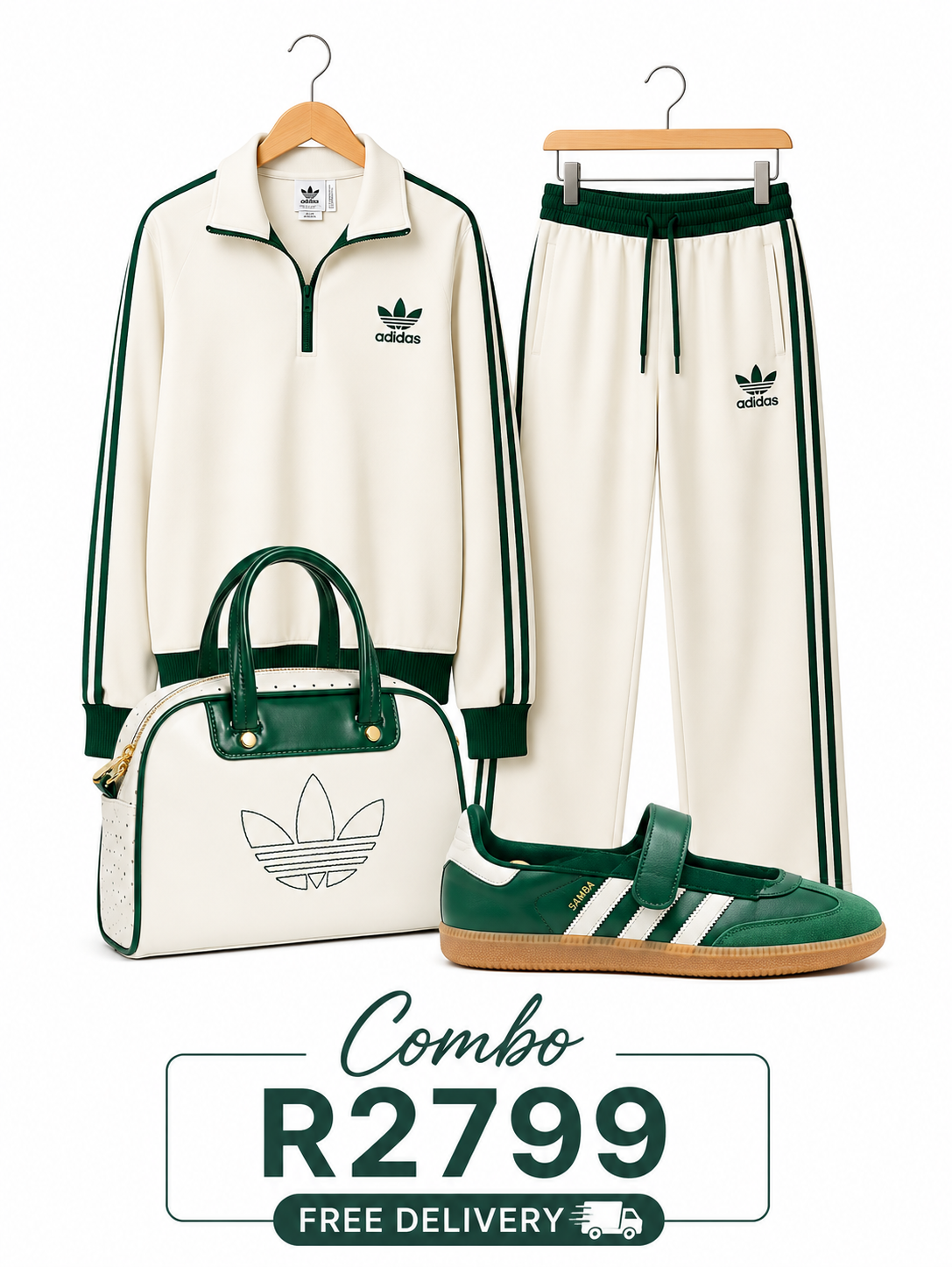 Adidas Original Cream Green Combo