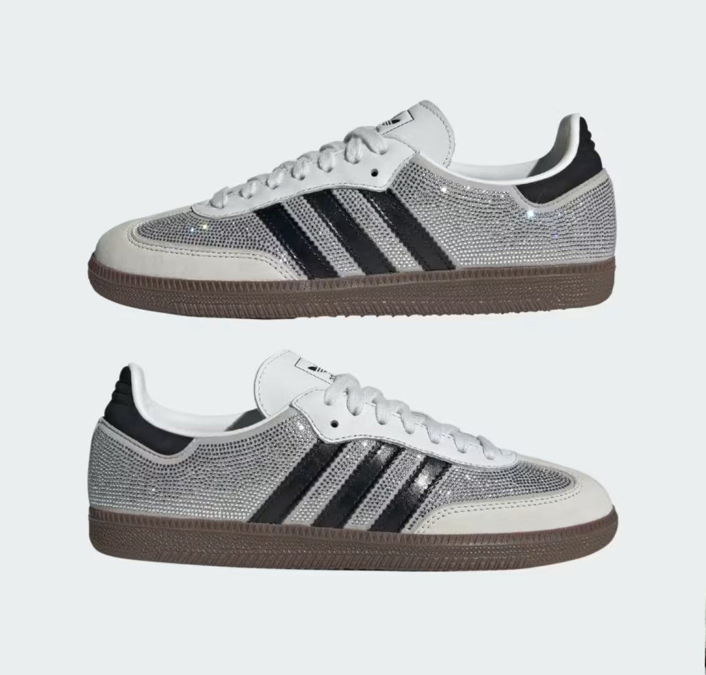 Samba Rinestone Silver /Black Stripe