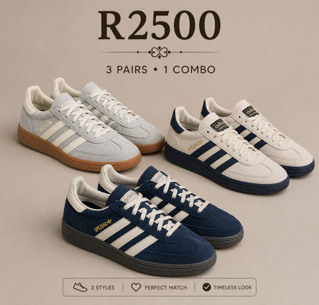Adidas Navy Grey Combo
