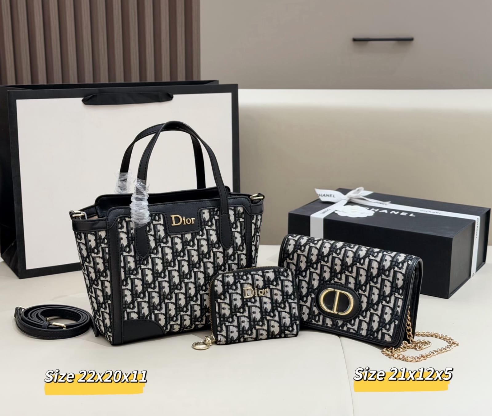 Dior Tote Bag Black Combo