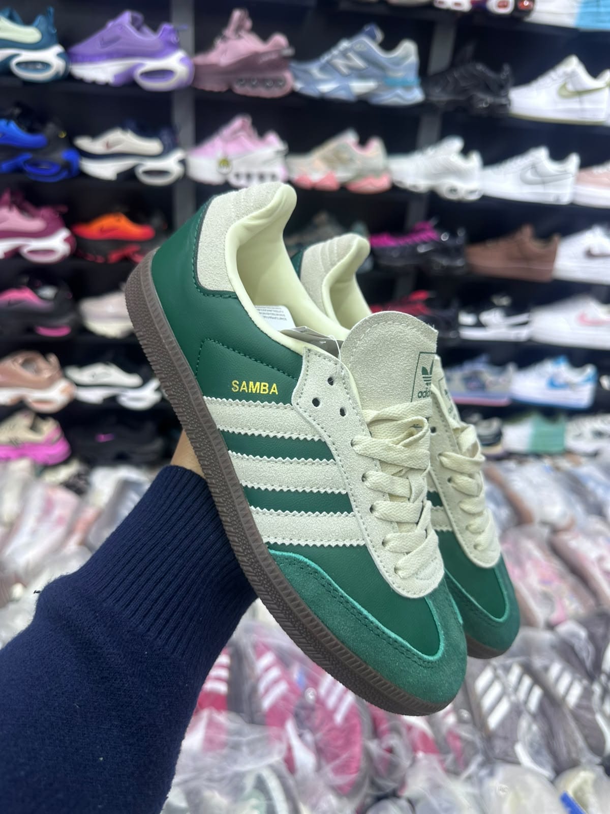 Samba Green / Cream Stripe