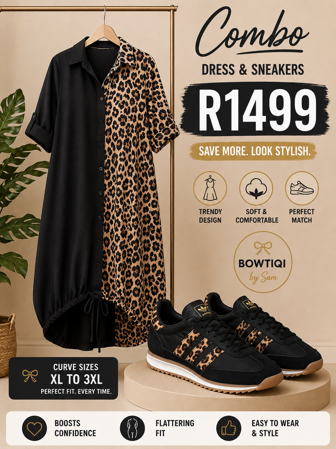 Curvey Leopard Combo