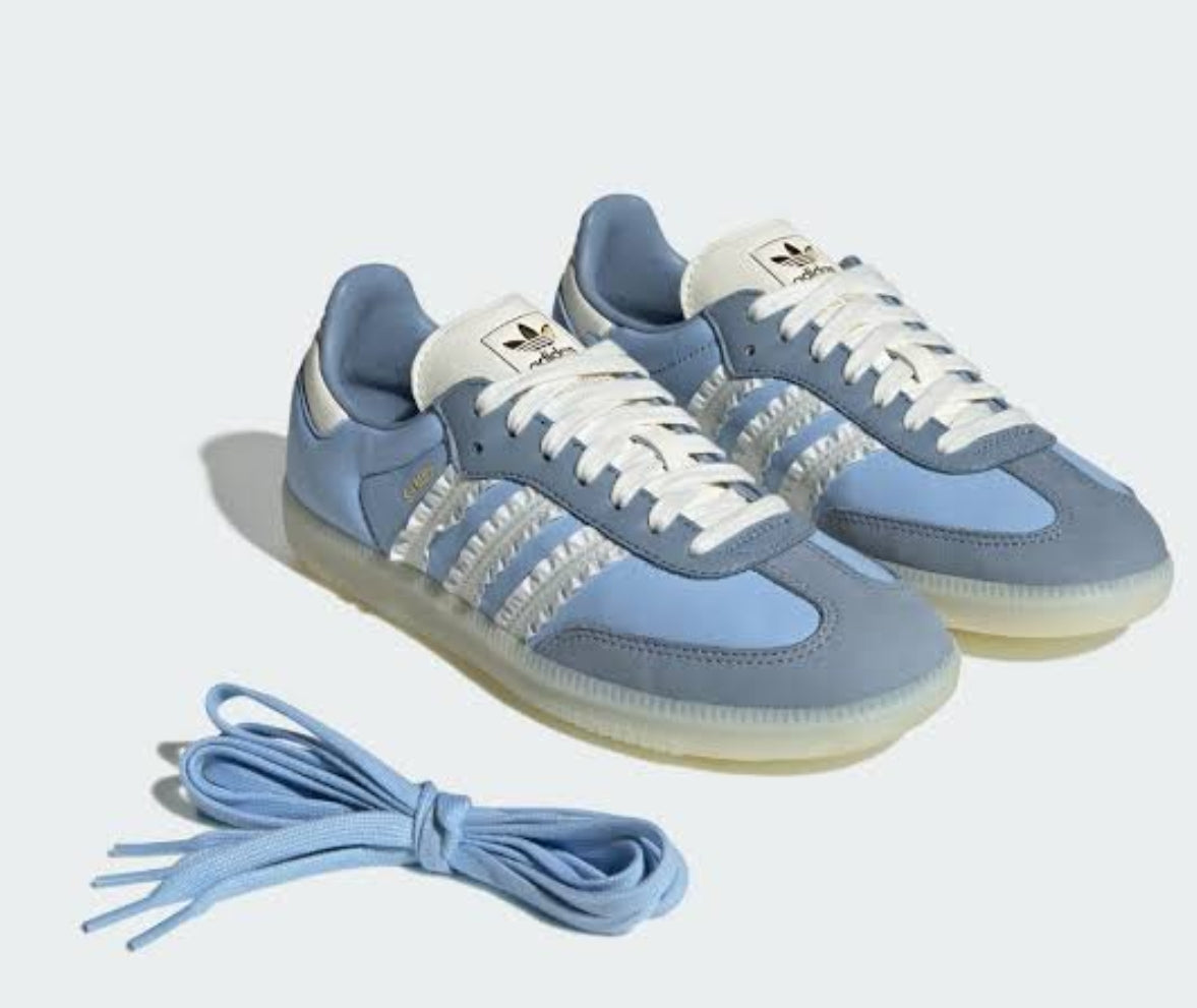 Samba Light Blue / Cream Frill Stripe
