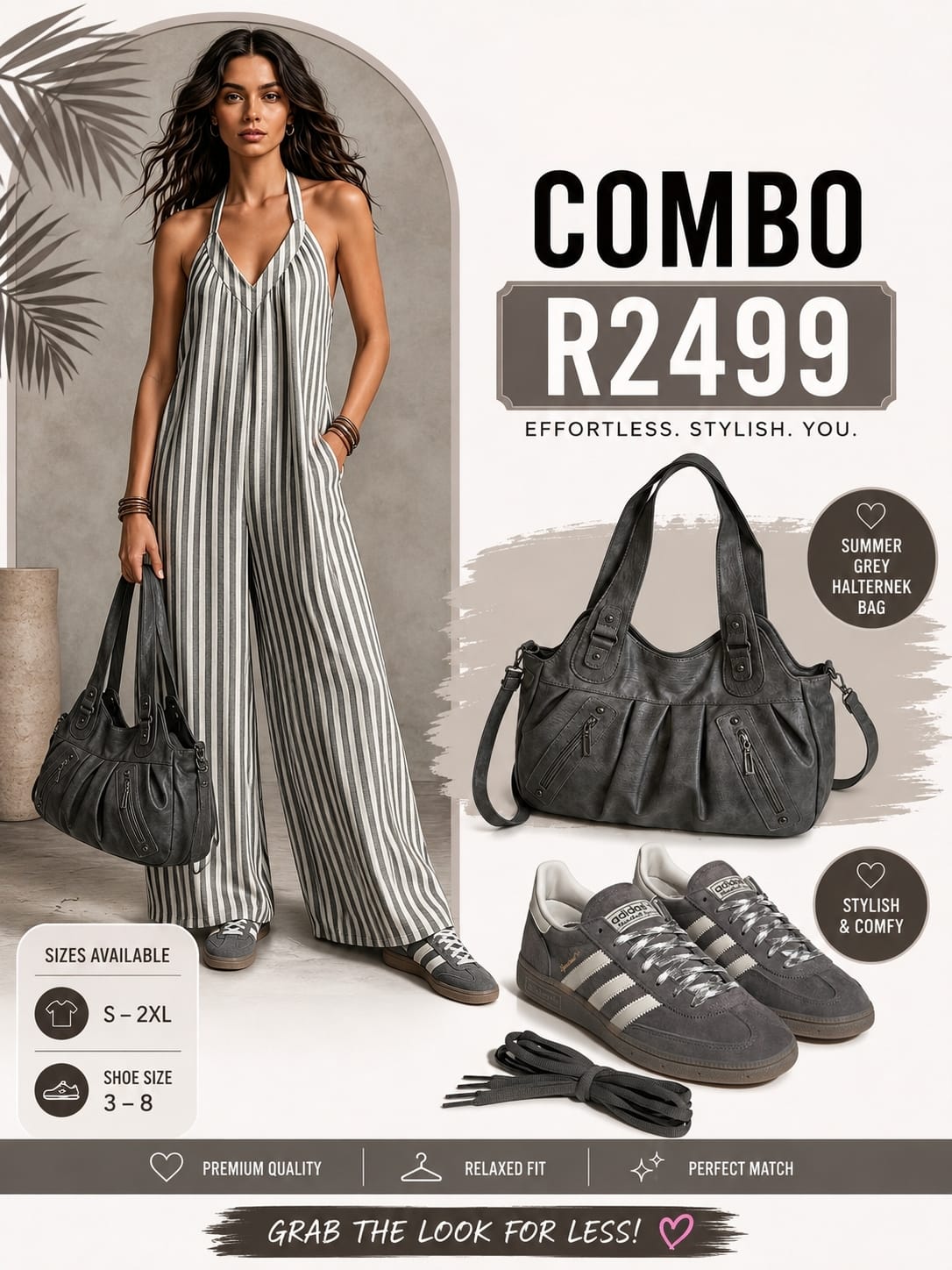 Grey Jumpsuit Combo